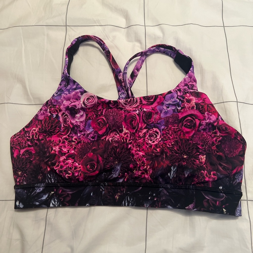 Lululemon sports bra, size 8, floral pattern